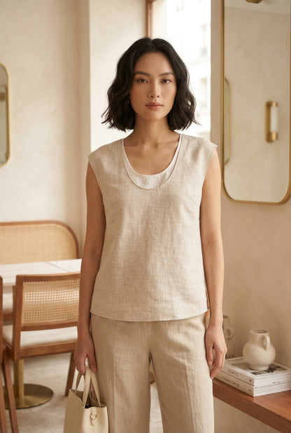 L102->105 - Áo Linen 2 lớp
