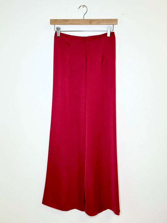 R19 - Regular Pants Tây Thi Silk Red Wine (quần bóng ống thường Tây Thi)