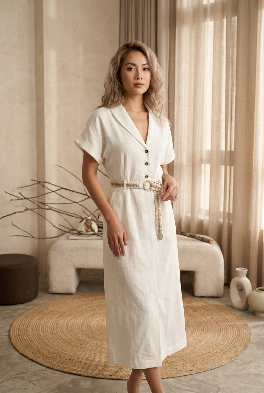 L179/180 - Dress Linen kèm belt