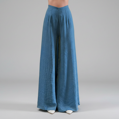R15 - Regular Pants Blue Tencel Silk.