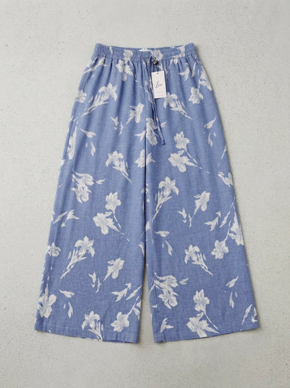 L6 - Elastic-Waist Linen Tencel Pants. Final sale (no return/exchange).