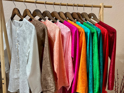 Áo Bà Ba Gấm Lụa Nhiều Màu.