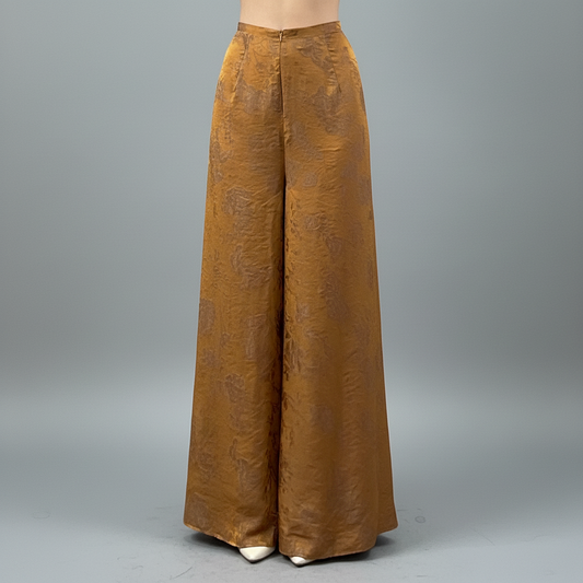 R3 - Regular Pants Brown Tencel Silk.