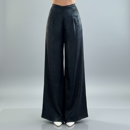 R5 - Regular Pants Nhũ Đen | Quần Ống Xéo