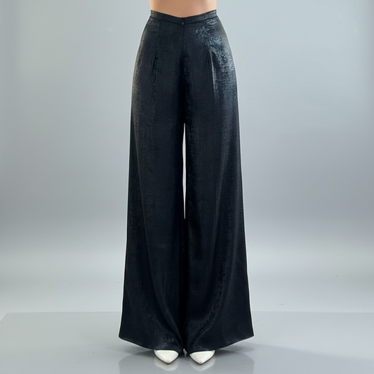 R5 - Regular Pants Nhũ Đen | Quần Ống Xéo