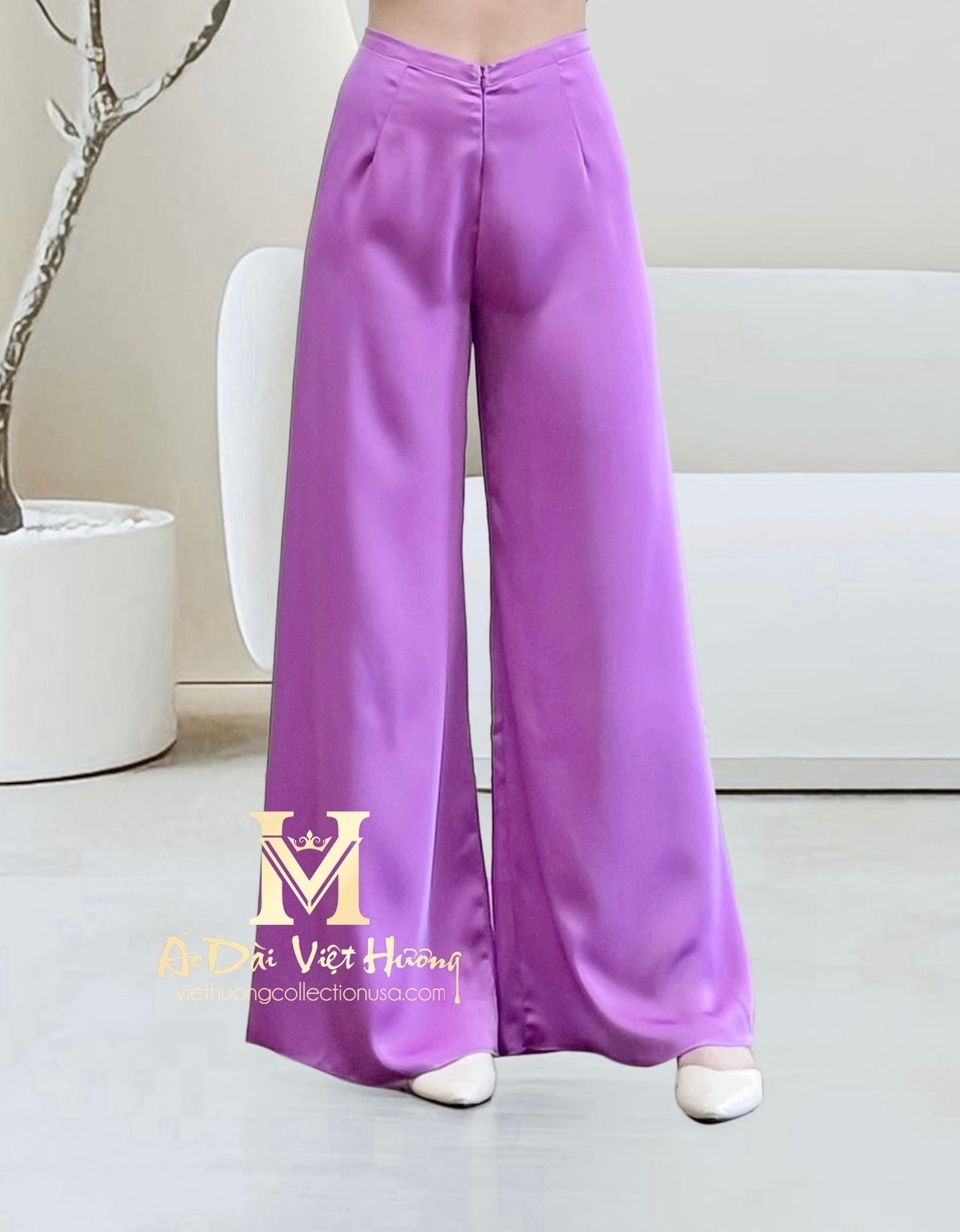 R16 - Regular Pants Tô Châu Silk Purple Pastel.