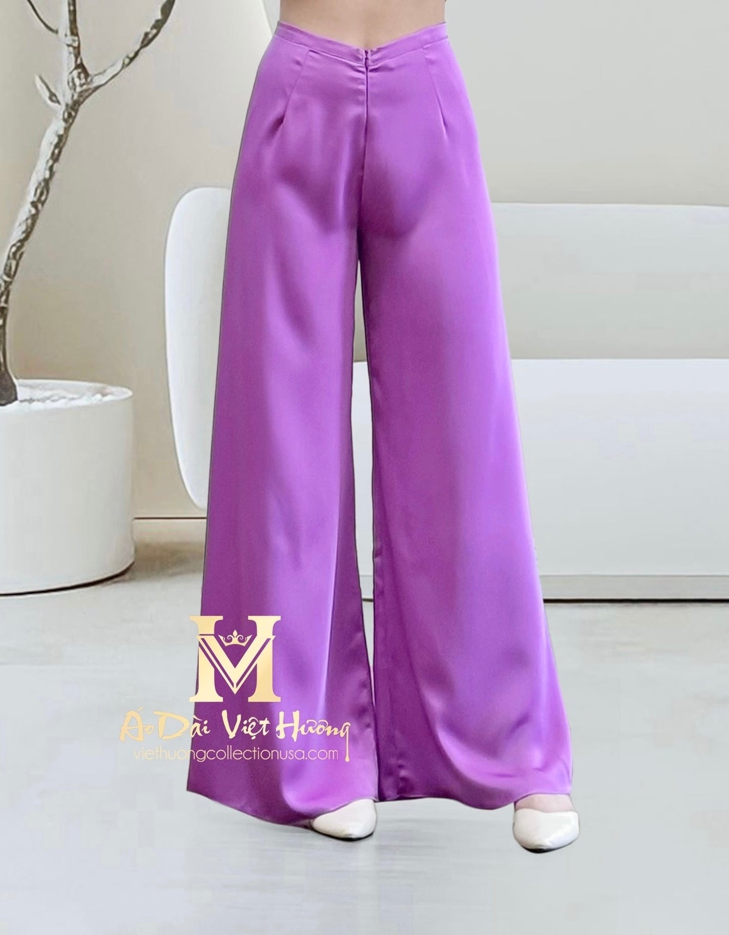 R16 - Regular Pants Tô Châu Silk Purple Pastel