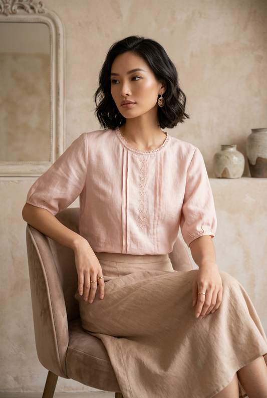L08 - Áo Linen Tơ