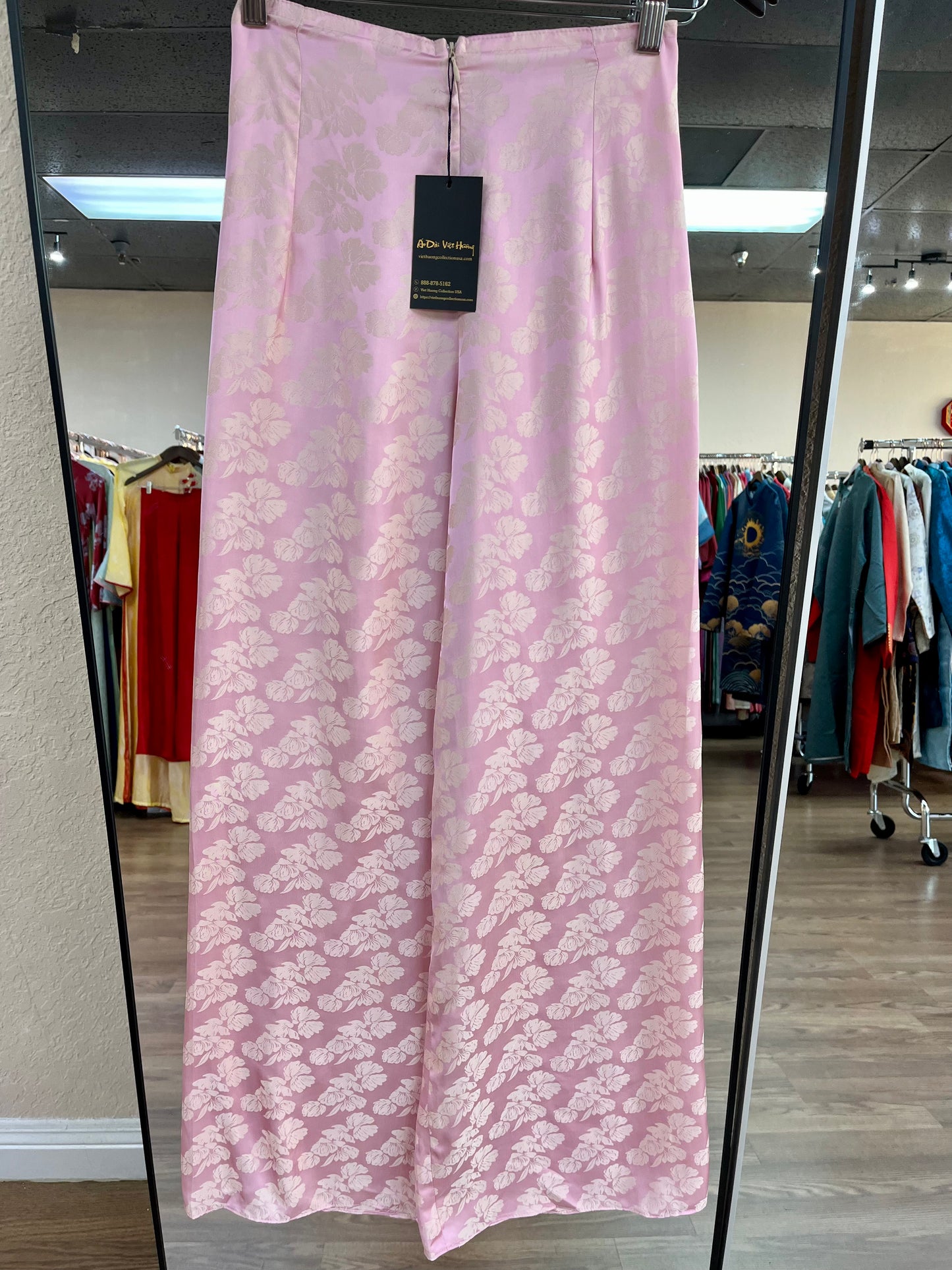 R52 - Regular Pants Gấm Hai Da Hồng Ánh Vàng