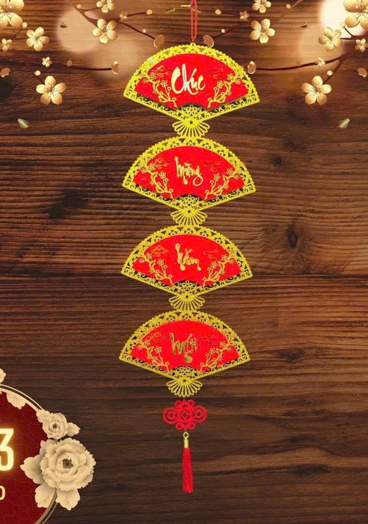 Liễn Câu Đối Hình Quạt (2 cái)
