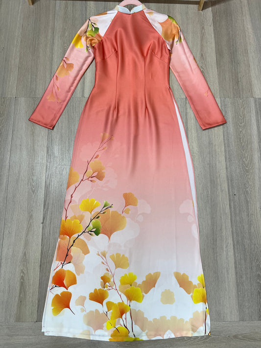 A32 - Áo Dài Lụa Ánh Sao In