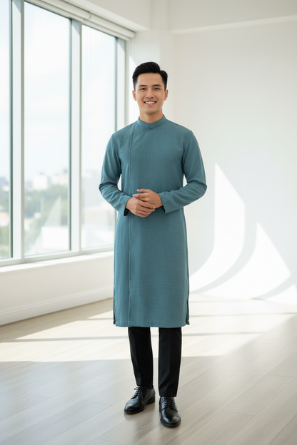 A93 - Men’s Áo Dài Stone Blue