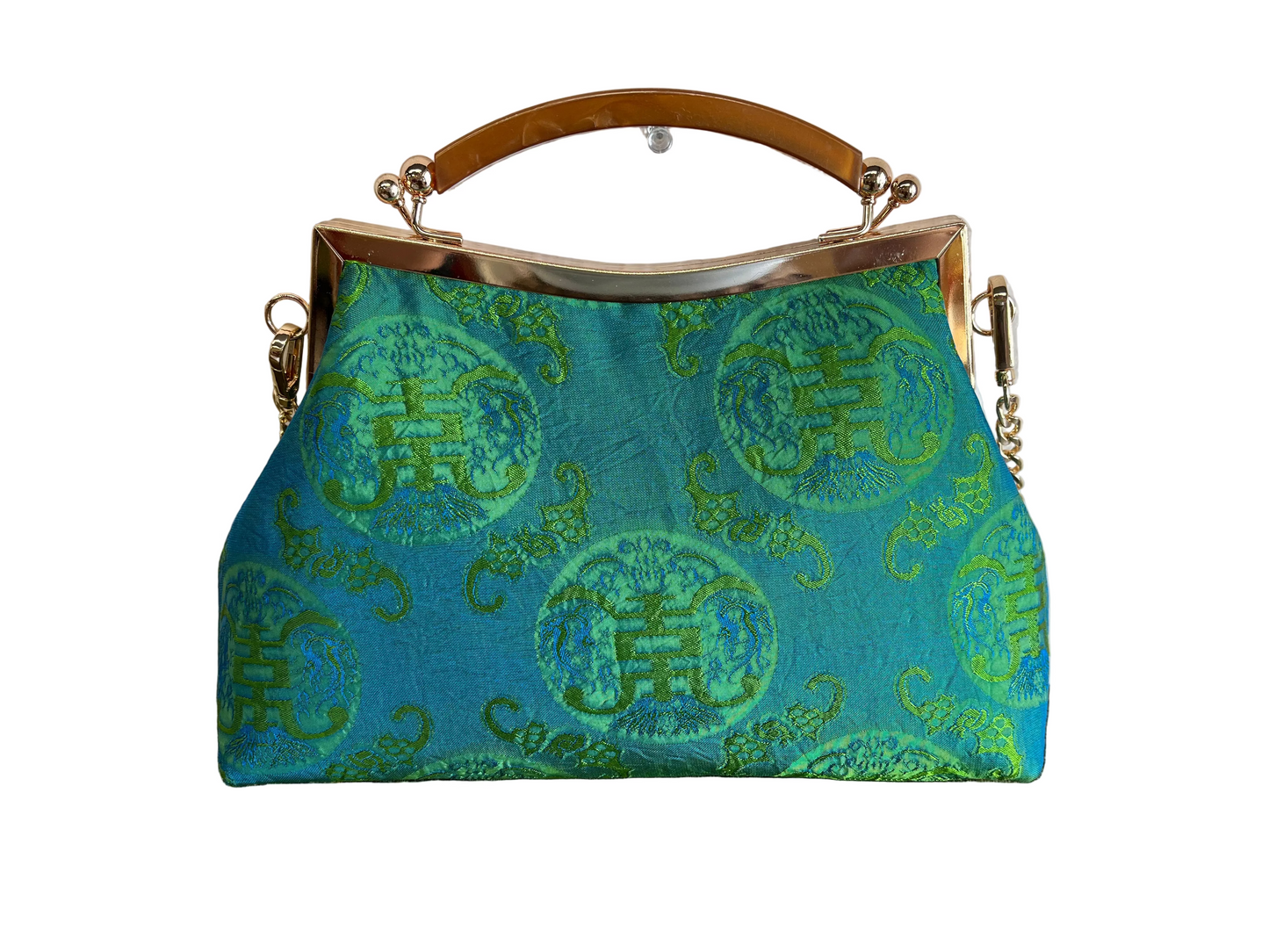 T17 - Handmade Bag Nha Xá Silk Green