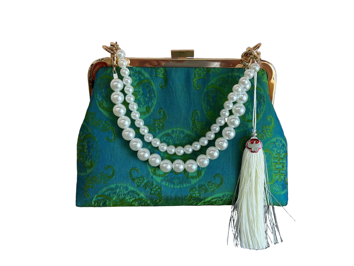 T16 - Handmade Bag Nha Xá Silk Green