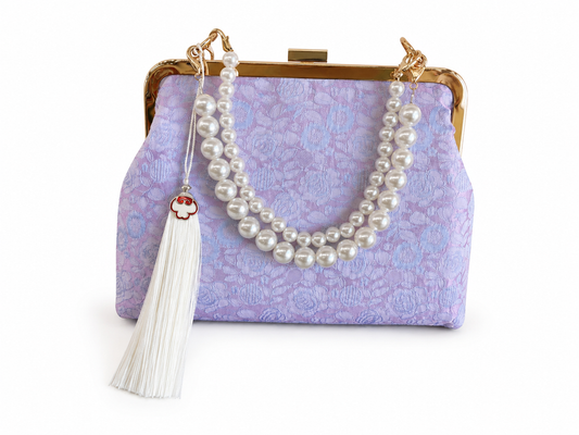 T12 - Handmade Bag Nha Xá Silk Pastel Purple