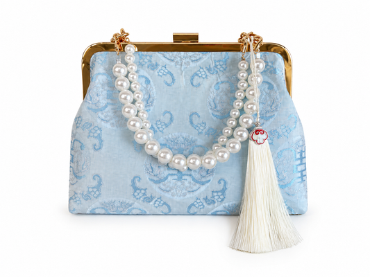 T10 - Handmade Bag Nha Xá Silk Light Blue