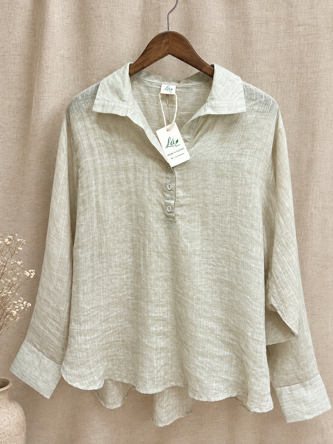 L48/50/80/89 - Áo Linen Tơ Sọc. Final sale (no return/exchange).