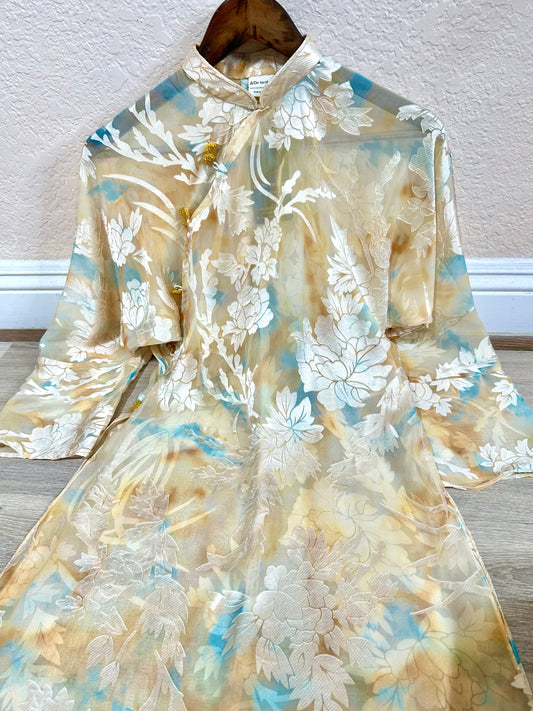 A25 - Áo Dài Tơ Rayon | Áo Choàng Ngoài