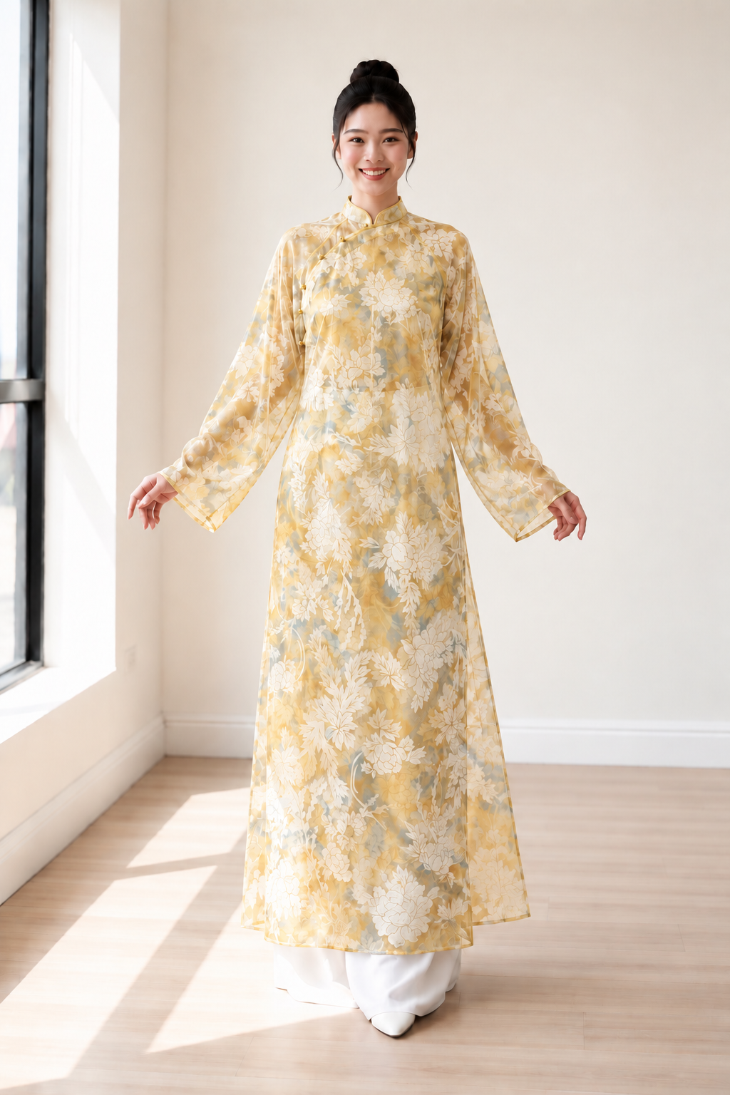 A25 - Áo Dài Choàng Tơ Rayon