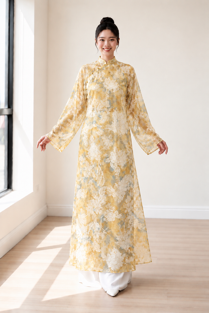 A25 - Áo Dài Choàng Tơ Rayon