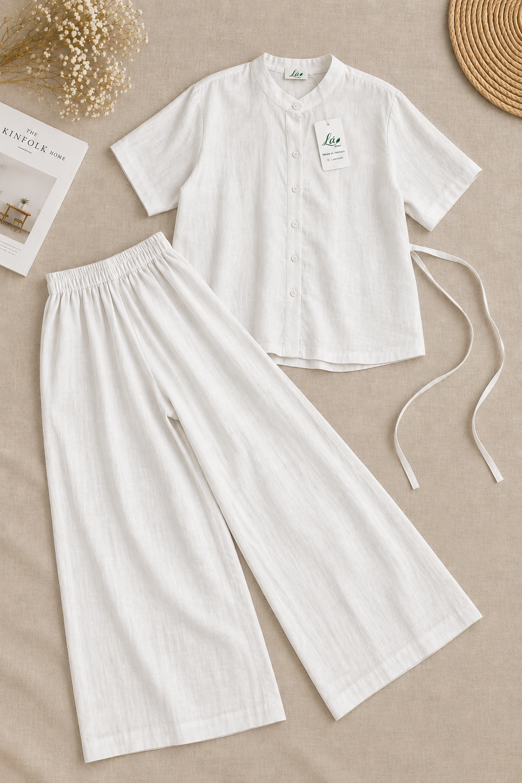 L113->118 - Set Linen Tay Dơi. Final sale (no return/exchange).