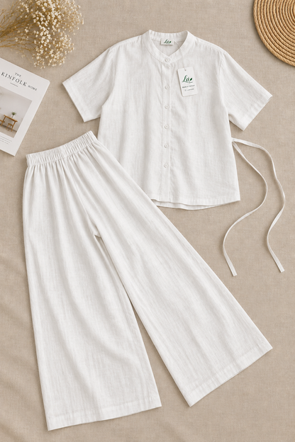 L113->118 - Set Linen Tay Dơi. Final sale (no return/exchange).
