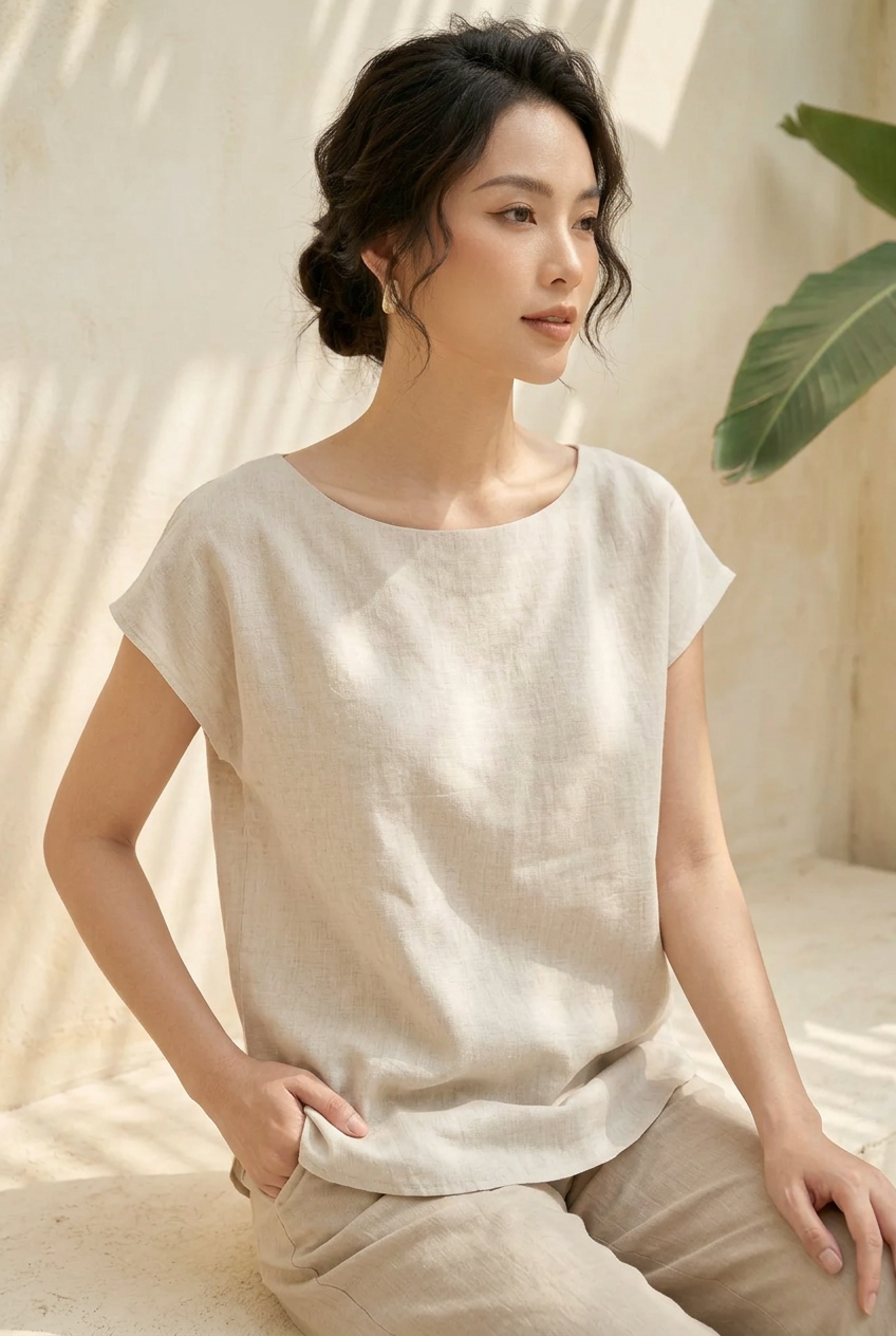 L172->176 - Reversible Linen Blouses
