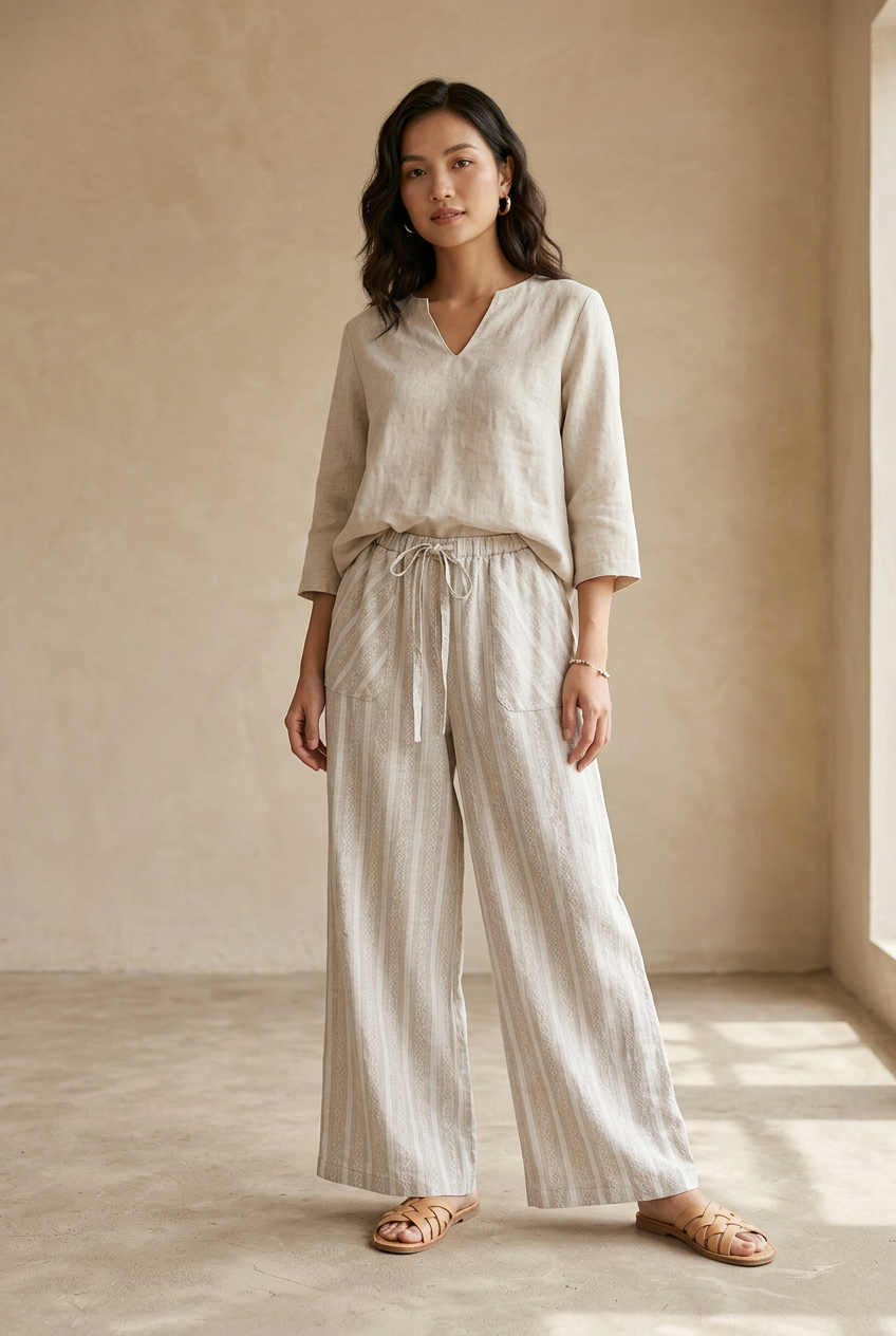 L8/12 - Quần Linen Châu Âu Thổ Cẩm