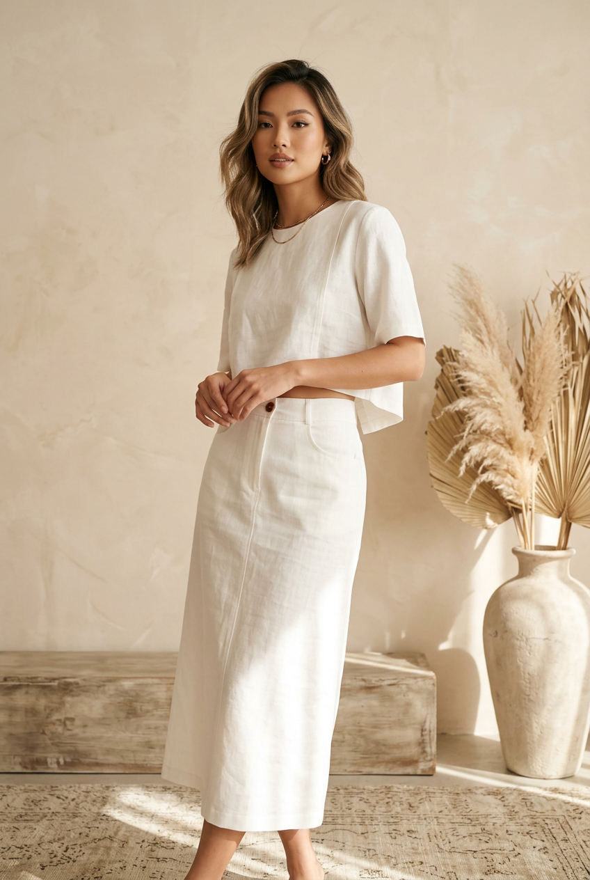 L72->77 - Set Linen Váy