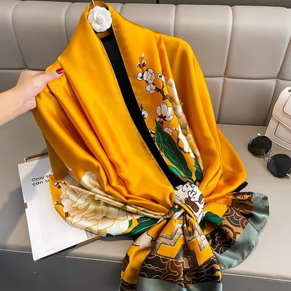 K17 - Silk Scarf Orange Gold