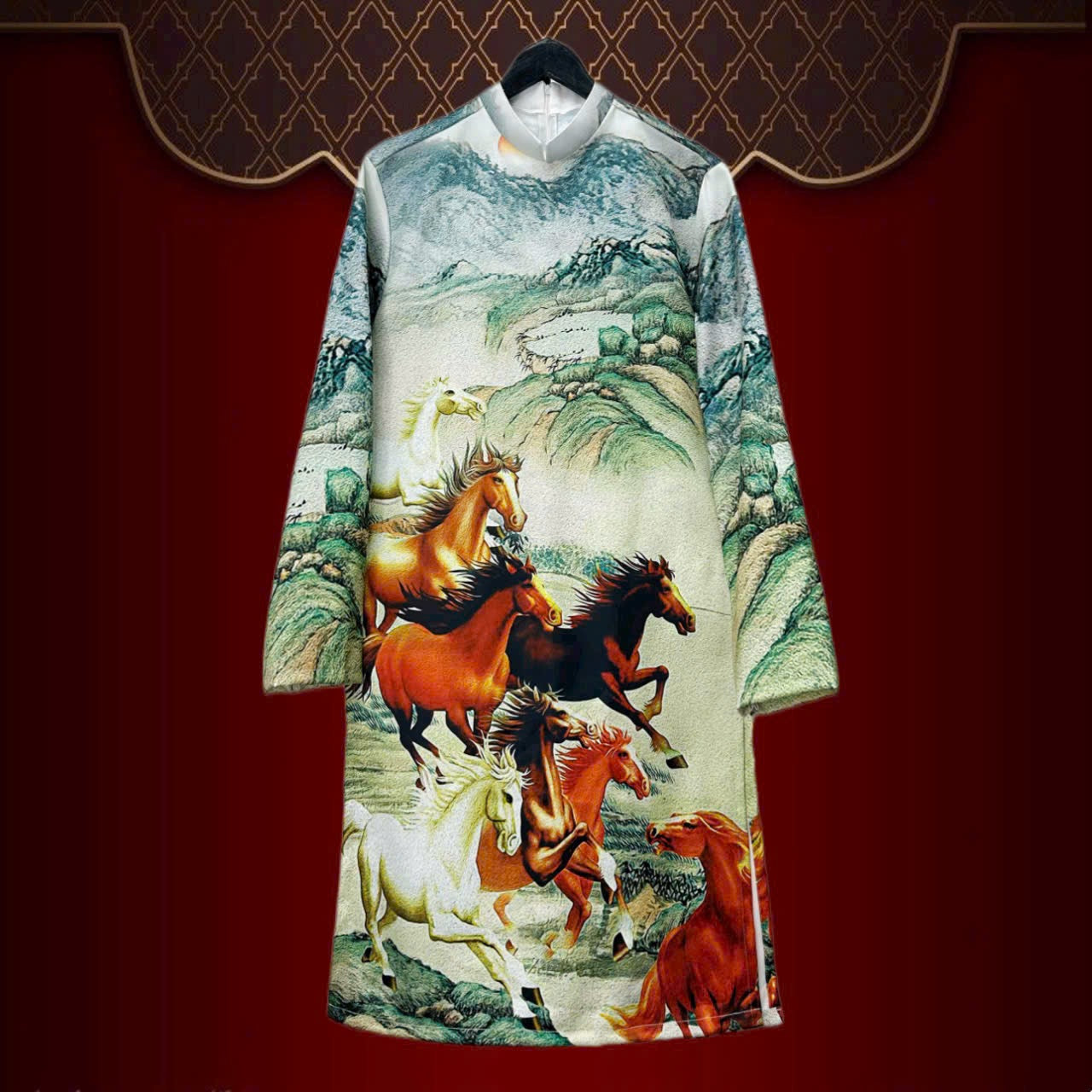 A124 - Men’s Áo Dài Green