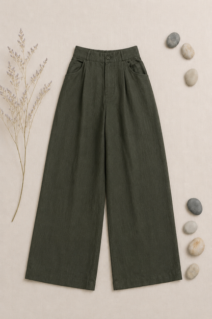 L119->135 - Quần Linen Châu Âu Suông Ống Đứng