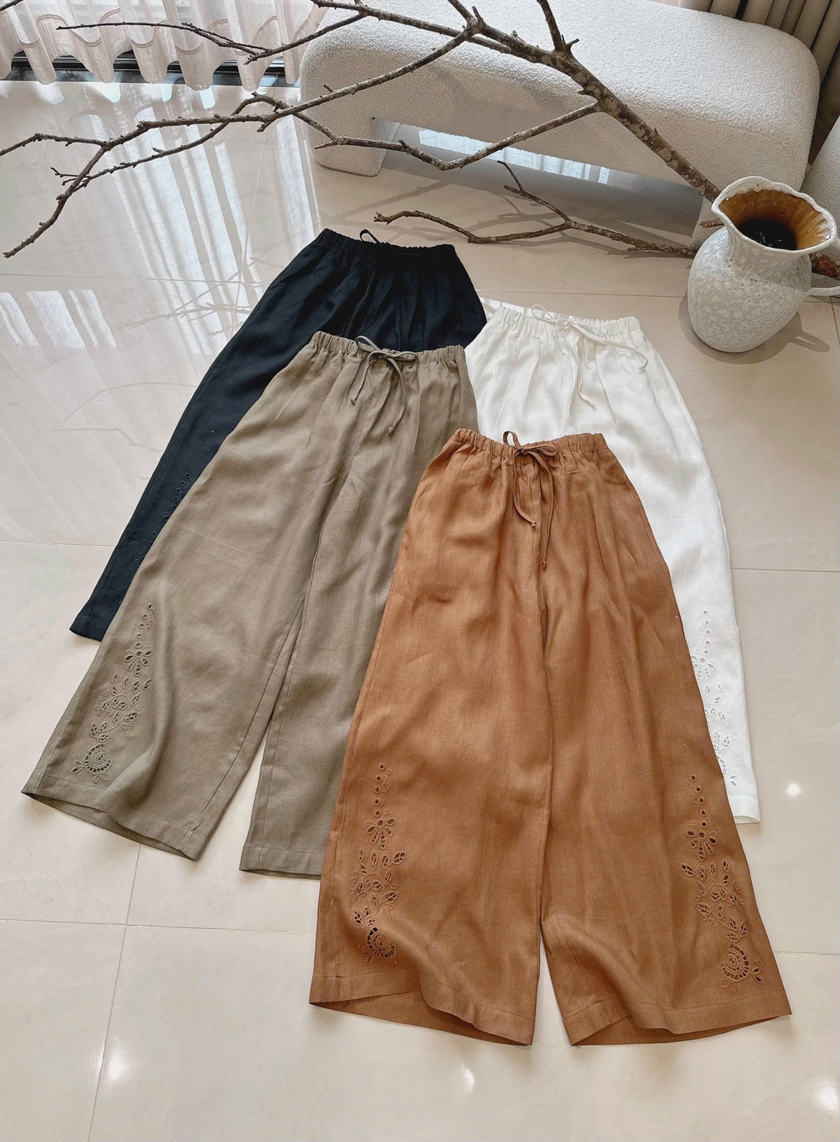 L29->33 - Linen Pants Lazer Cut