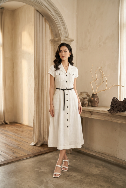 L94/100 - Dress Linen Lửng
