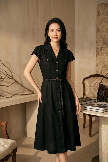 L94/100 - Dress Linen Lửng