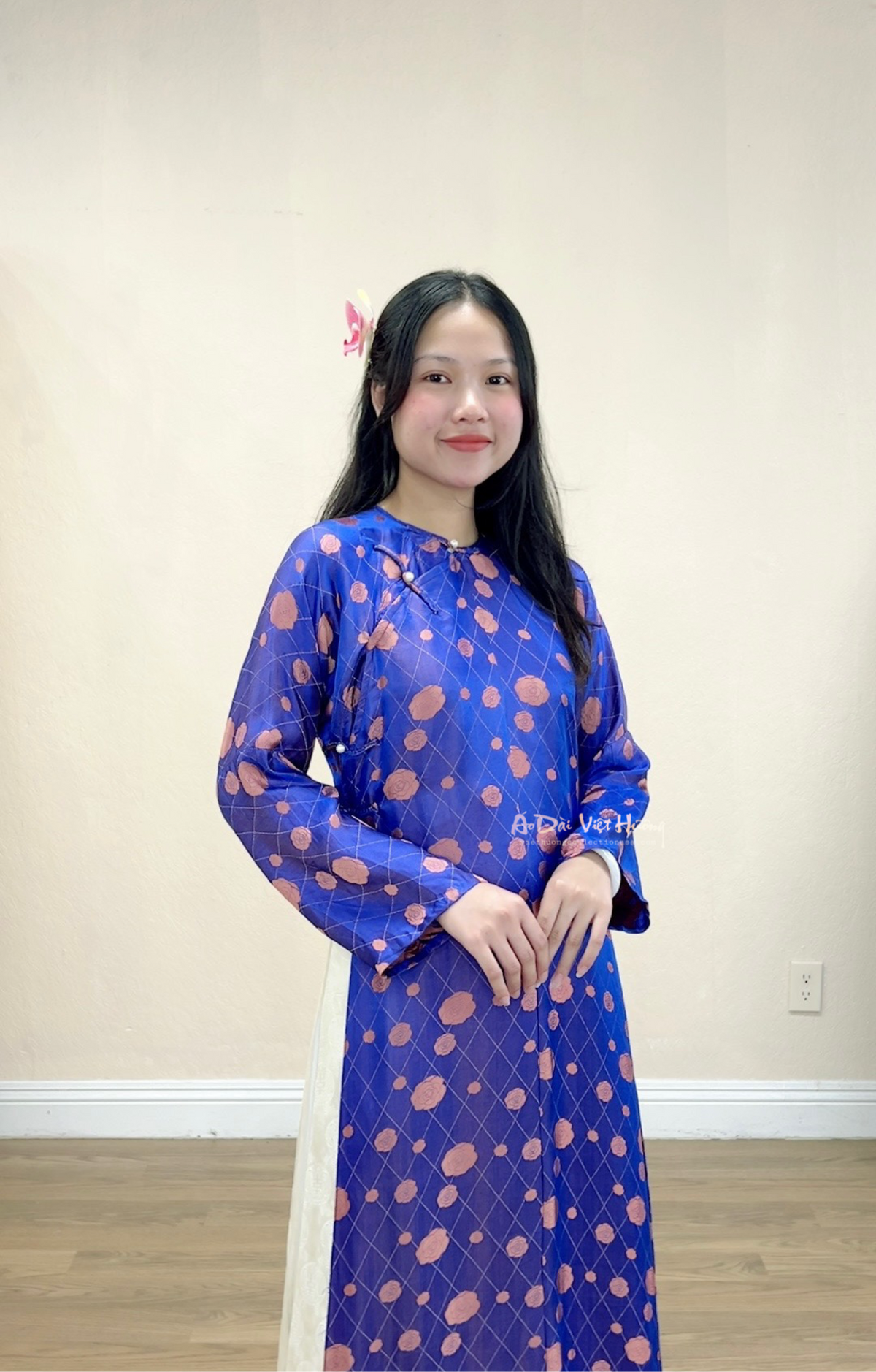 A04 - Áo Dài Ngũ Thân Tay Chẽn Tơ Tằm Nha Xá | Áo Only