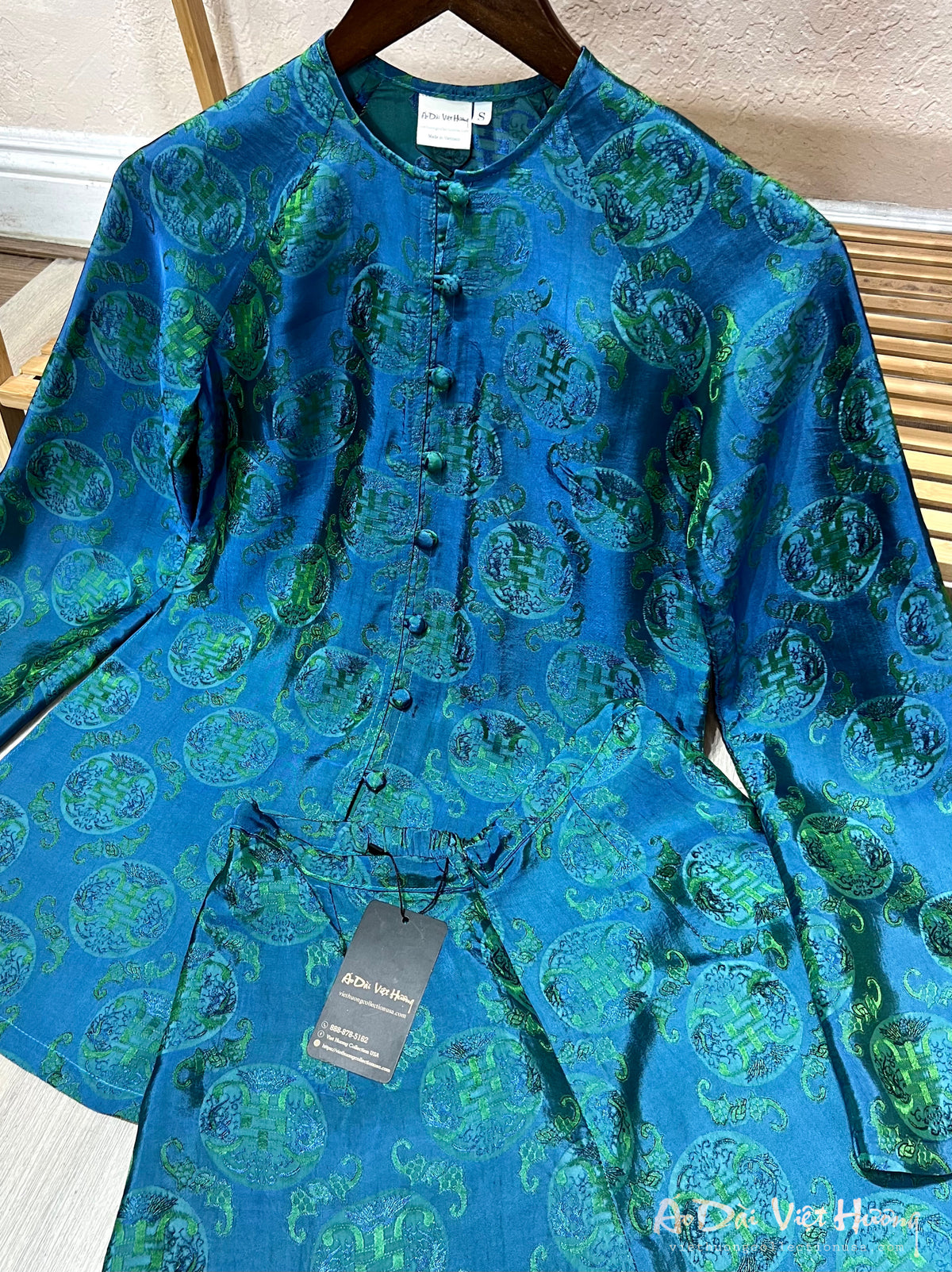 B02 - Set Áo Bà Ba Lụa Tơ Tằm Nha Xá | Kèm quần