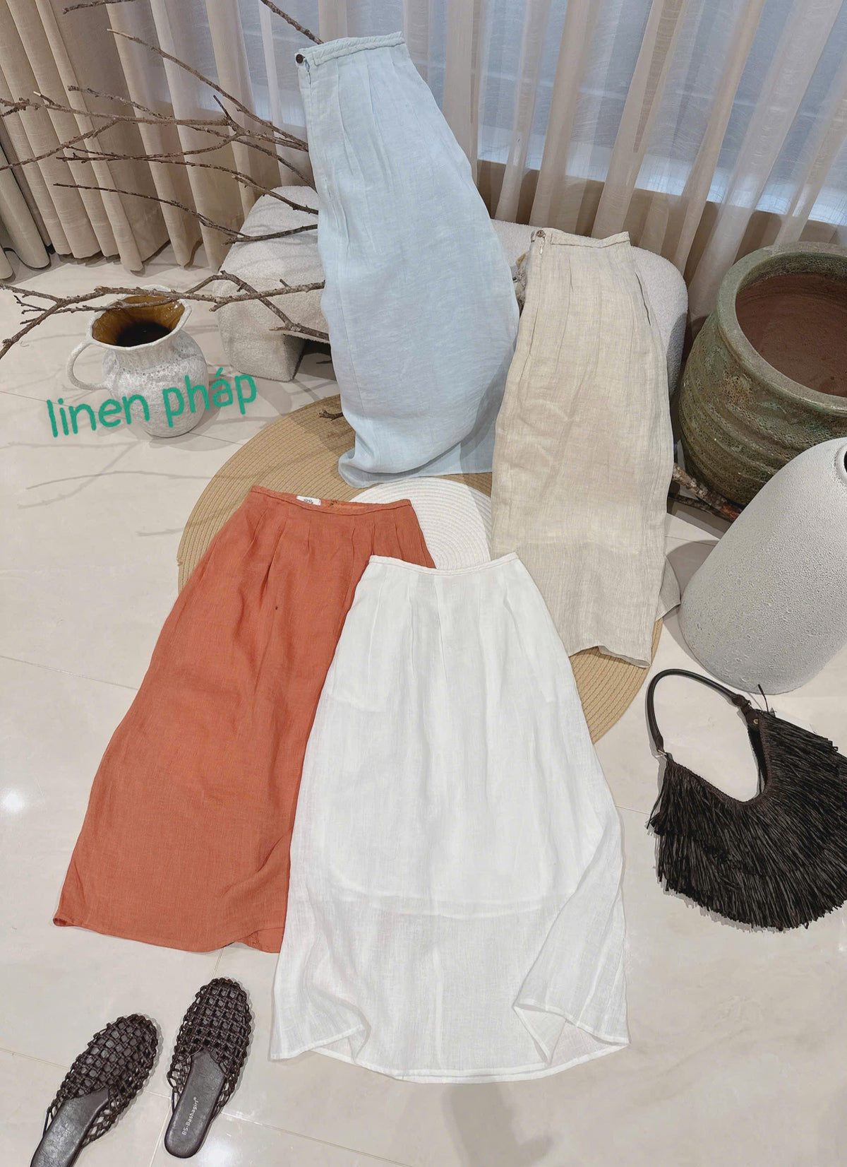 L142->149 - Skirt Linen Pháp