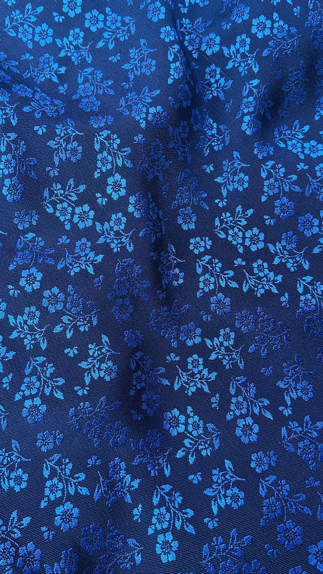 A16 - Áo Dài Gấm Thái Tuấn Deep Blue