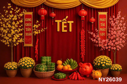 NY26039 - Tet Backdrop (Phông Nền Tết 2026)