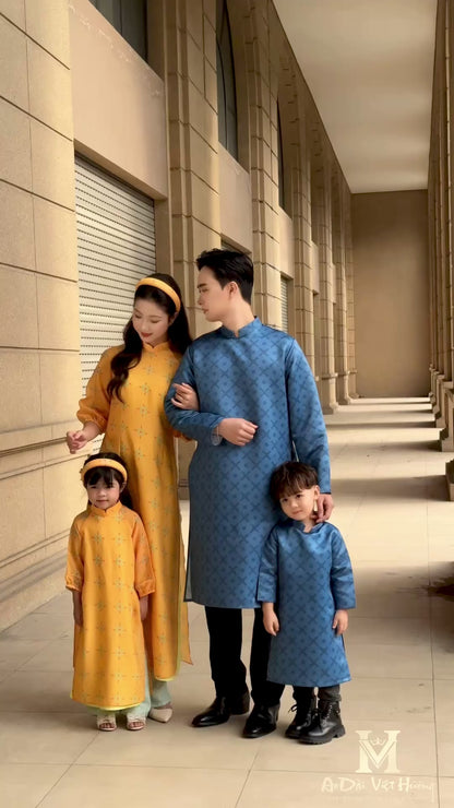 F37 - Girl’s Set Áo Dài Ánh Mai - kèm quần (Family Áo Dài)