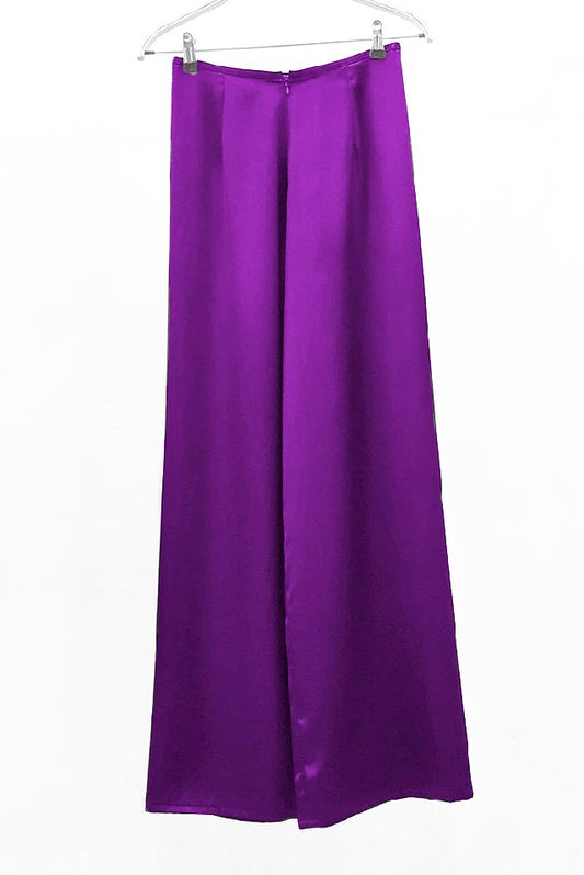 351 - Purple Regular Pants Phi Thái Tuấn Silk (bóng)