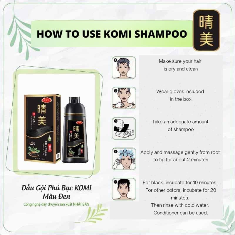 004 - Komi Coffee Brown Hair Dye Shampoo
