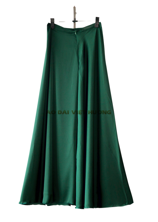 517 - Quần Váy Xanh Rừng Đậm Thái Tuấn Silk (Quần Váy Ống Xéo bóng)