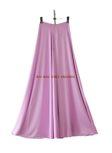 512 - Light Purple Thái Tuấn Silk Skirt Pants (Quần Váy Ống Xéo Lụa Thái Tuấn Tím Nhạt)