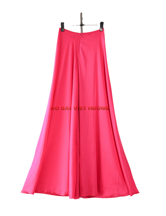 519 - Hot Pink Skirt Pants (Quần Váy Ống Xéo Lụa Cát) (504)