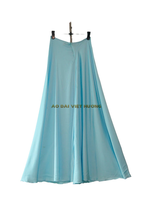 507 - Quần Váy Bầu Trời Xanh (Quần Váy Ống Xéo Lụa Cát)